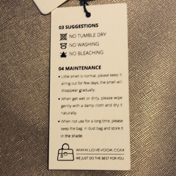 LOVEVOOK Gold Structured Tote Leather-like with matching clutch - Picture 13 of 13